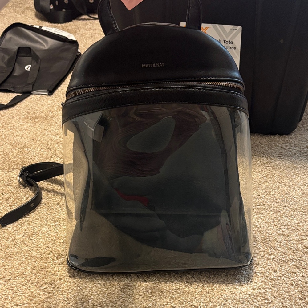 Matt & Nat Black and Clear Backpack